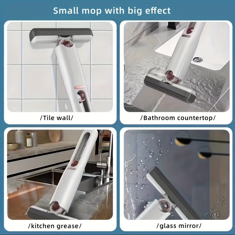 Portable Self-Squeeze Mini Mop – Wash-Free Absorbent Mop for Home & Car Cleaning - Image 2