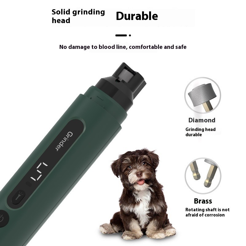 Rechargeable Electric Dog Nail Grinder – Quiet 5-Speed Pet Nail Trimmer - Image 5