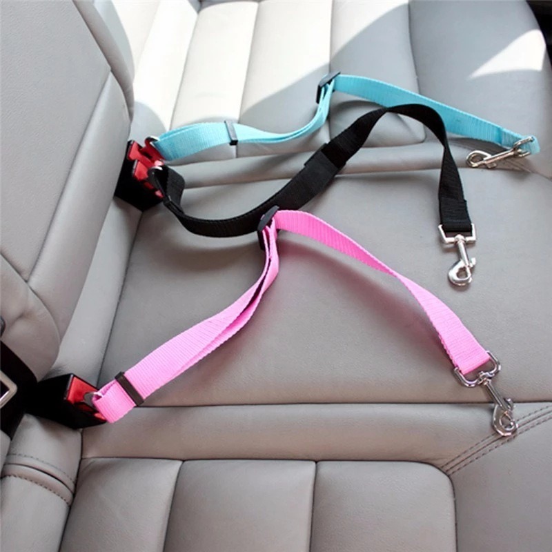 Adjustable Pet Car Seat Belt – Dog & Cat Safety Harness with Leash Clip - Image 5