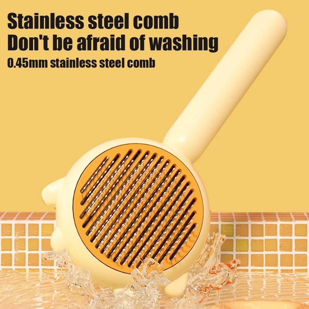 Self-Cleaning Pet Grooming Brush – Cat & Dog Hair Remover with Massage - Image 2