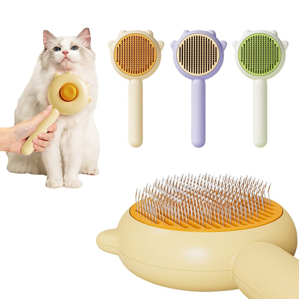 Self-Cleaning Pet Grooming Brush – Cat & Dog Hair Remover with Massage - Image 3