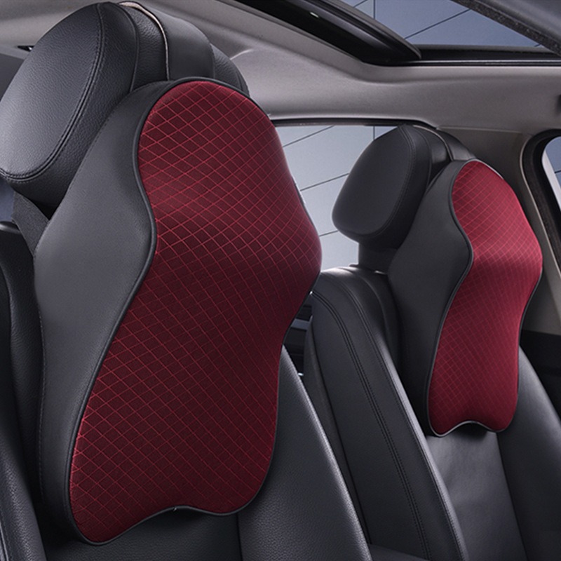 Car Neck Pillow – Memory Foam Headrest & Neck Support Cushion
