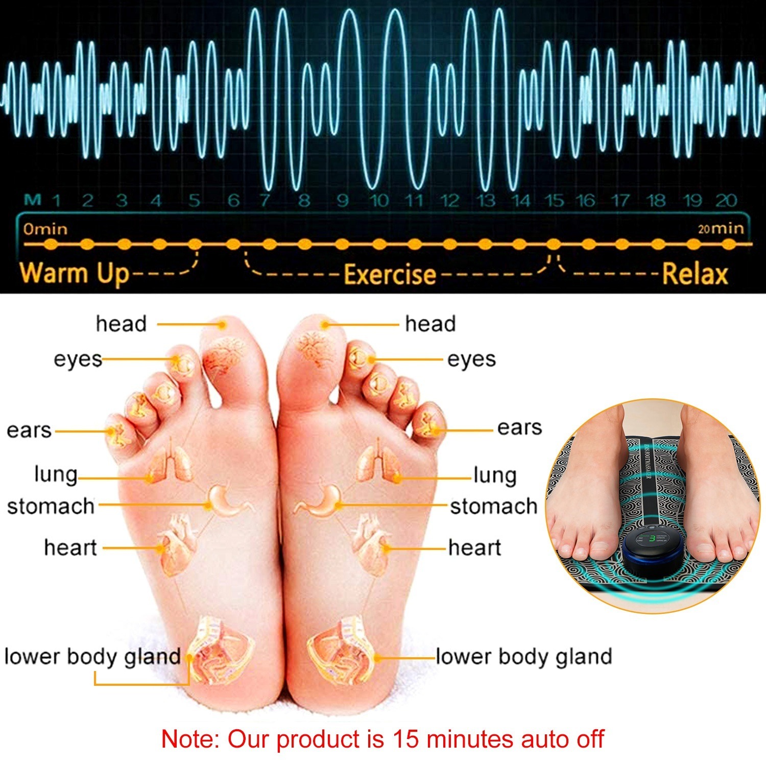 Electric Foot Massage Pad – EMS Foot Stimulator Massager - Image 7