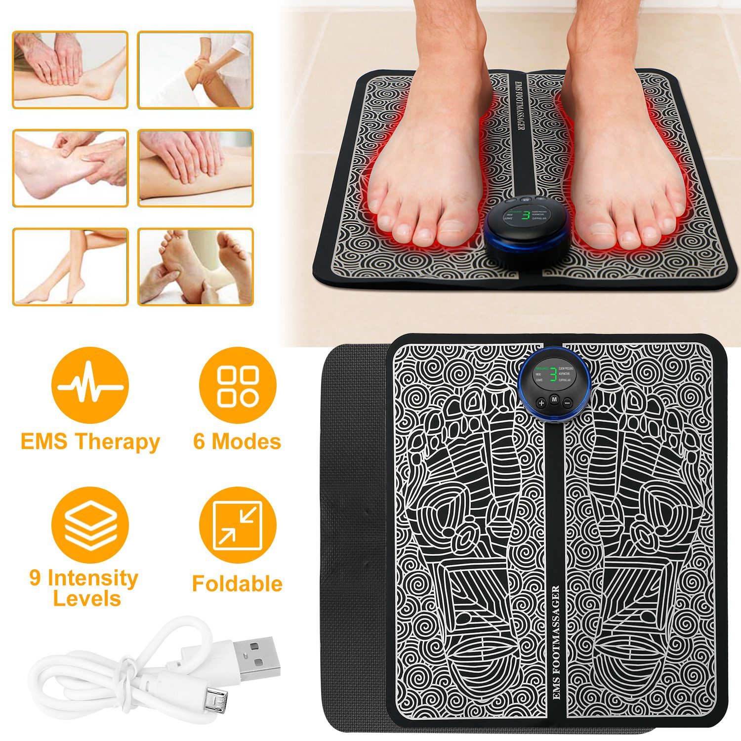 Electric Foot Massage Pad – EMS Foot Stimulator Massager