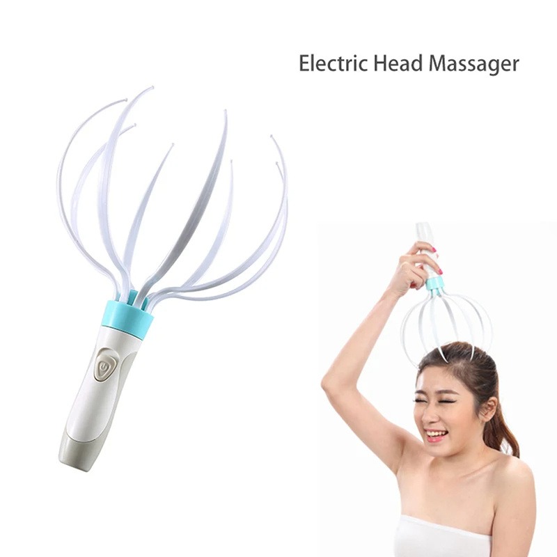 Electric Scalp Massager – 8-Claw Vibrating Head Massage & Relaxation Tool