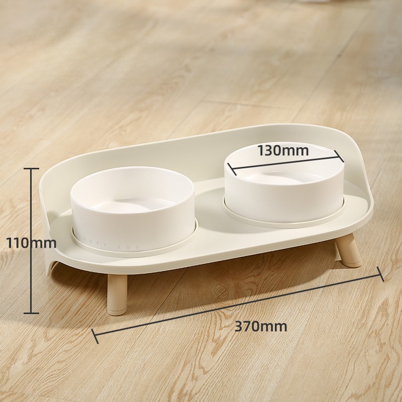 Tilted Elevated Pet Bowl – Double Food & Water Bowls for Cats & Dogs - Image 3