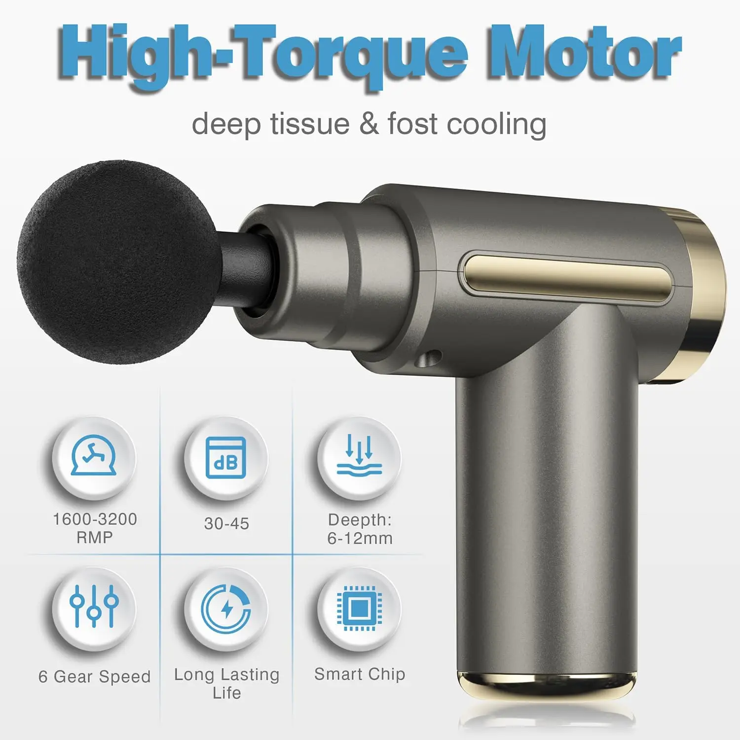 Ultra-Compact Electric Percussion Massage Gun | Deep Tissue Muscle Relief - Image 9