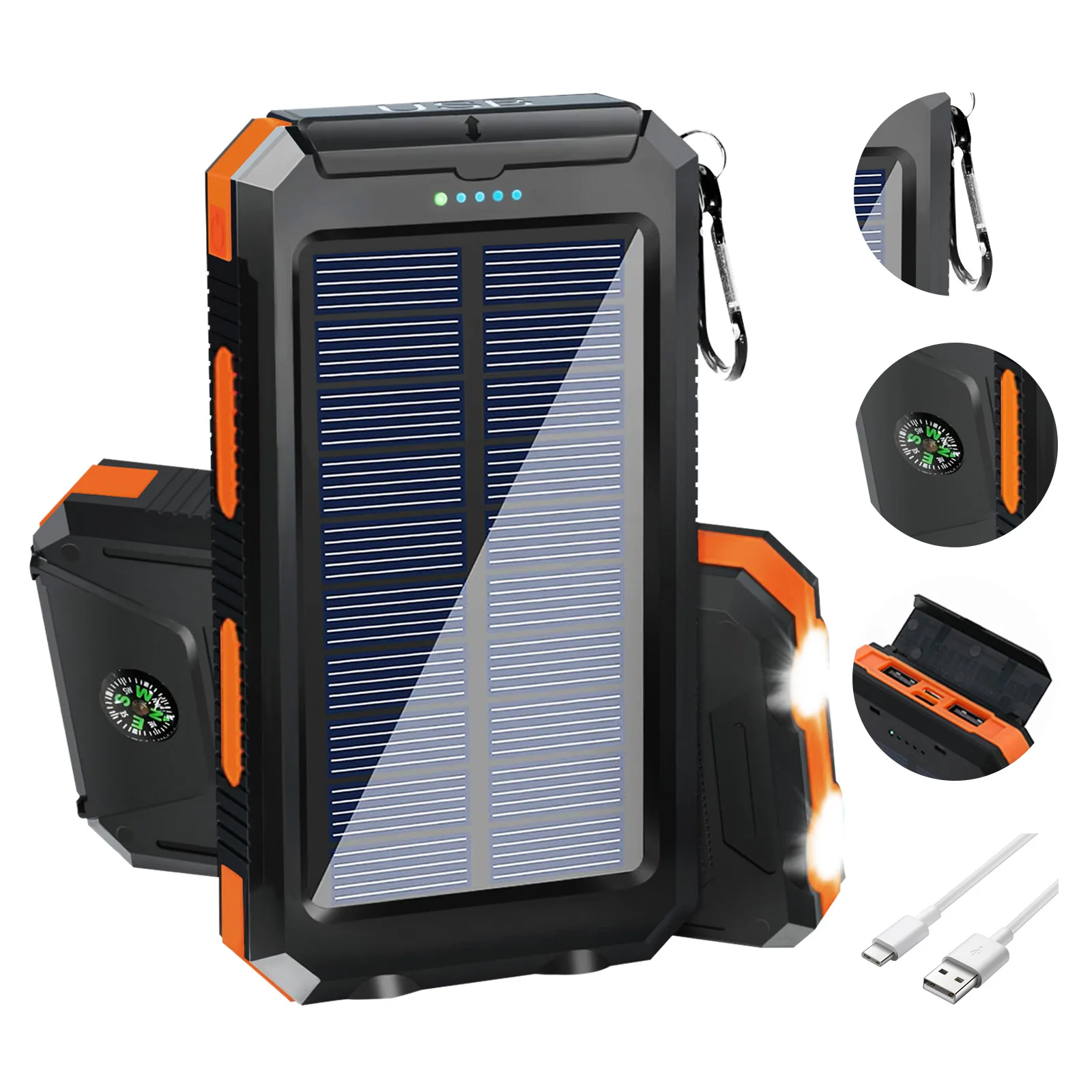 20000mAh Solar Power Bank | Portable Fast Charging & Built-in LED Light - Image 27