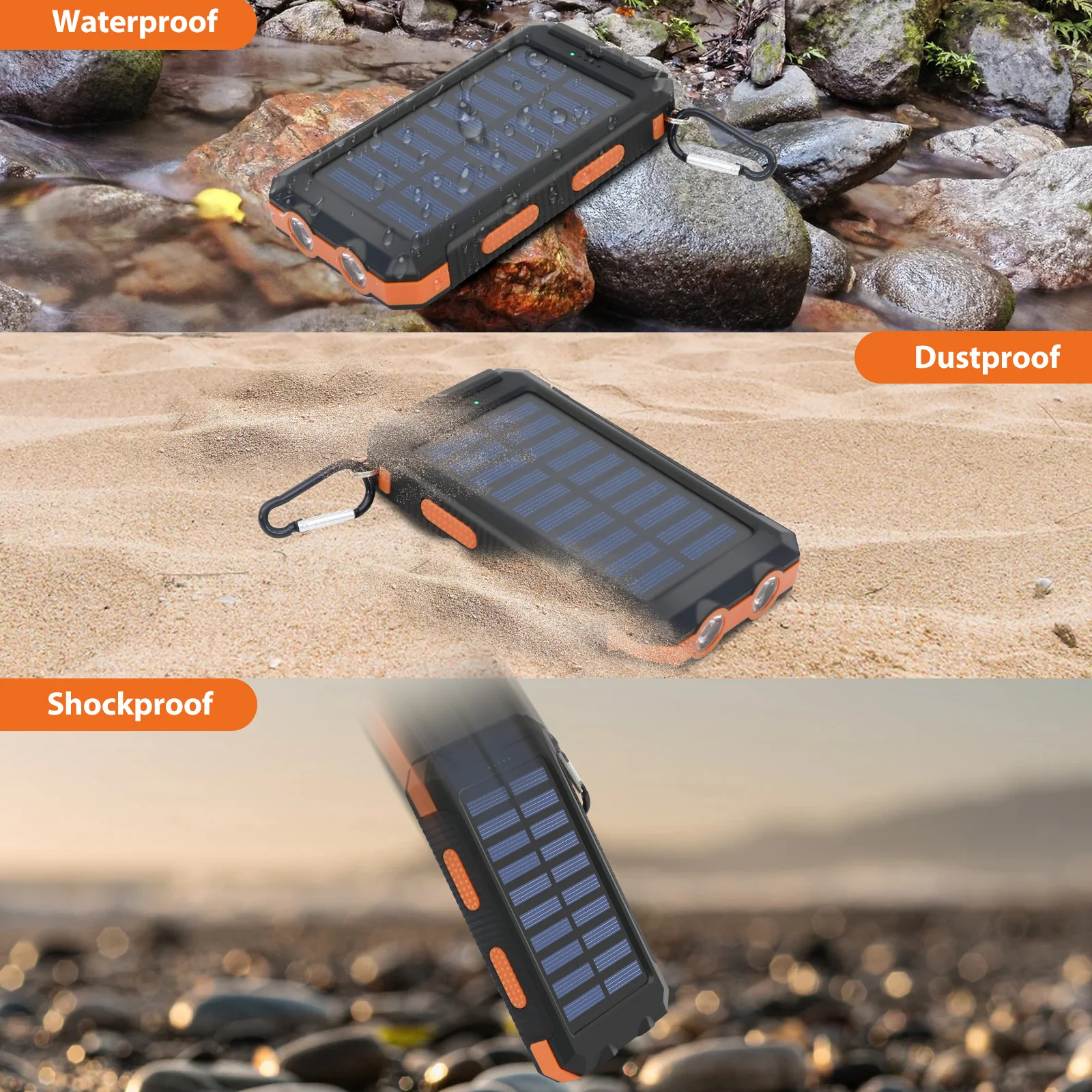 20000mAh Solar Power Bank | Portable Fast Charging & Built-in LED Light - Image 19