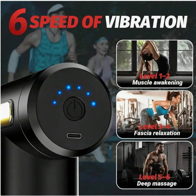 Ultra-Compact Electric Percussion Massage Gun | Deep Tissue Muscle Relief - Image 3