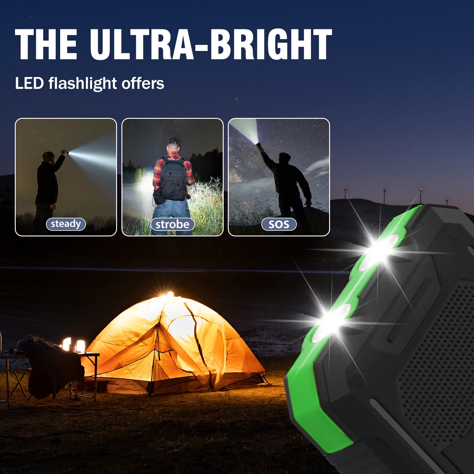 20000mAh Solar Power Bank | Portable Fast Charging & Built-in LED Light - Image 6