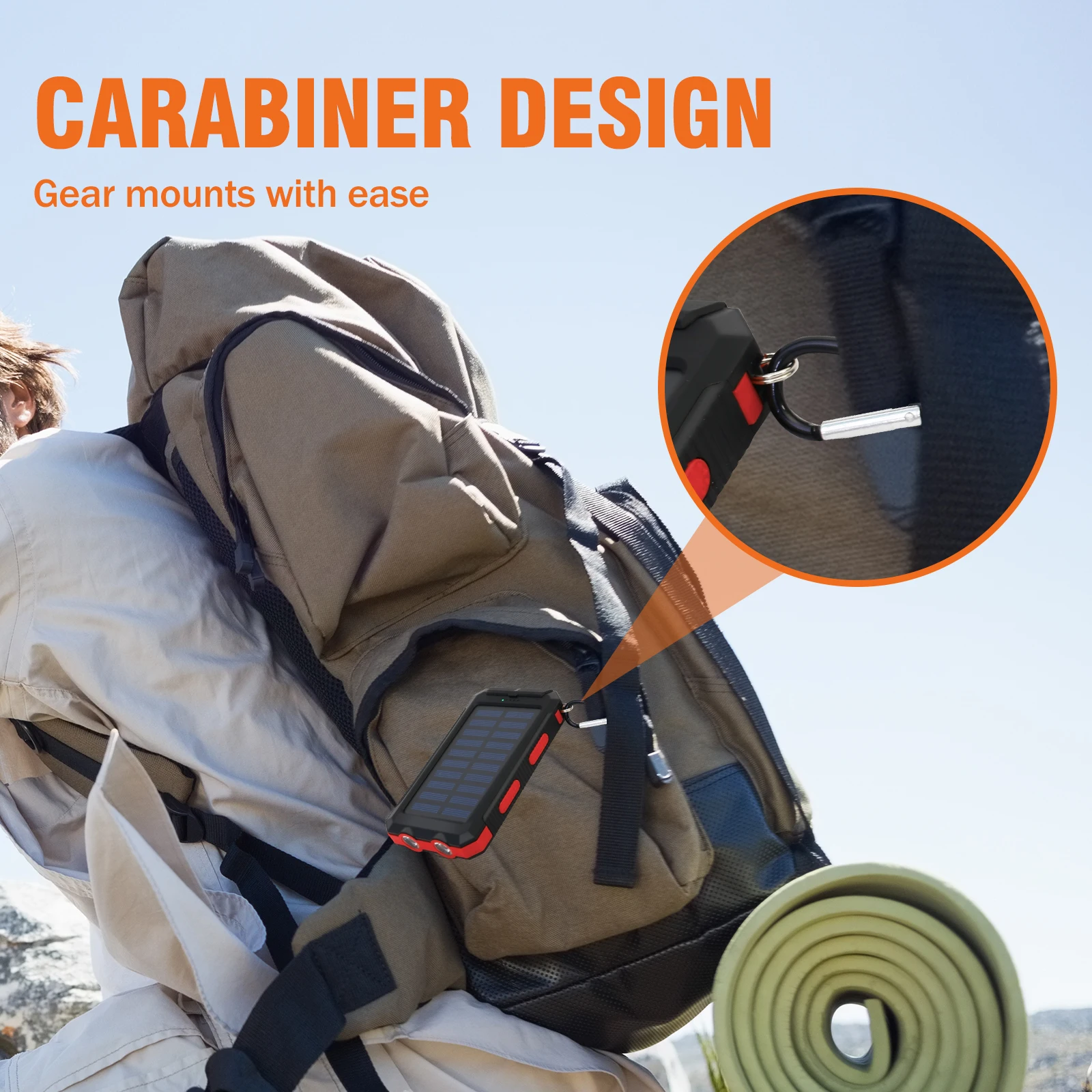 20000mAh Solar Power Bank | Portable Fast Charging & Built-in LED Light - Image 2