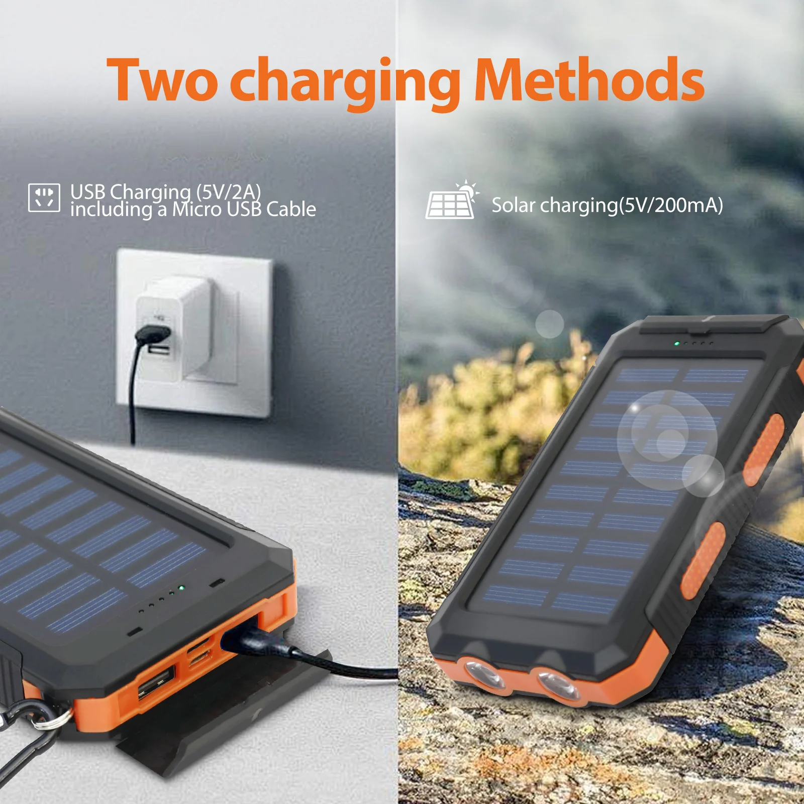 20000mAh Solar Power Bank | Portable Fast Charging & Built-in LED Light - Image 21