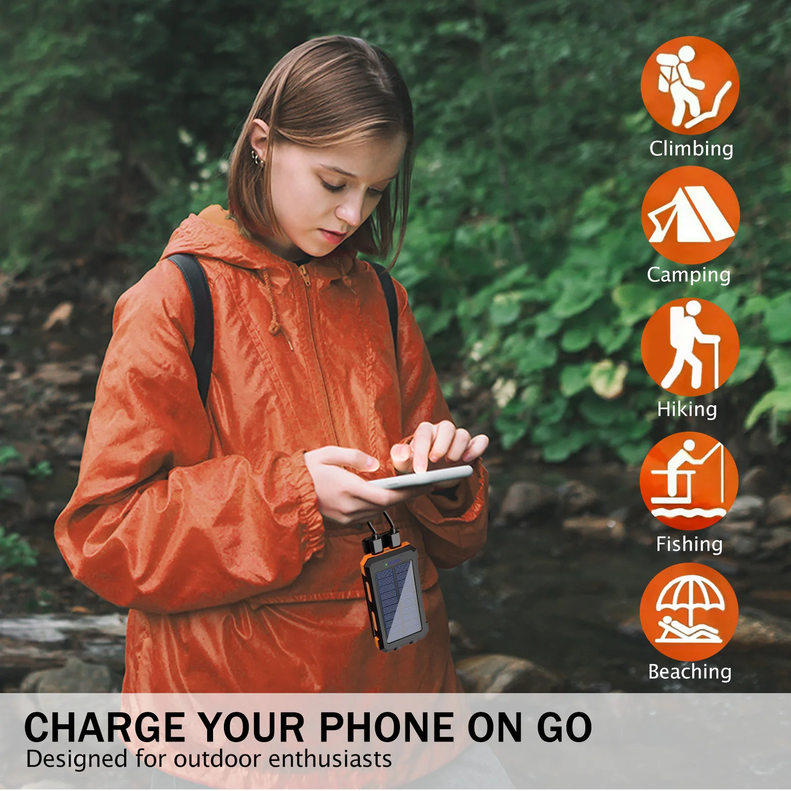 20000mAh Solar Power Bank | Portable Fast Charging & Built-in LED Light - Image 23