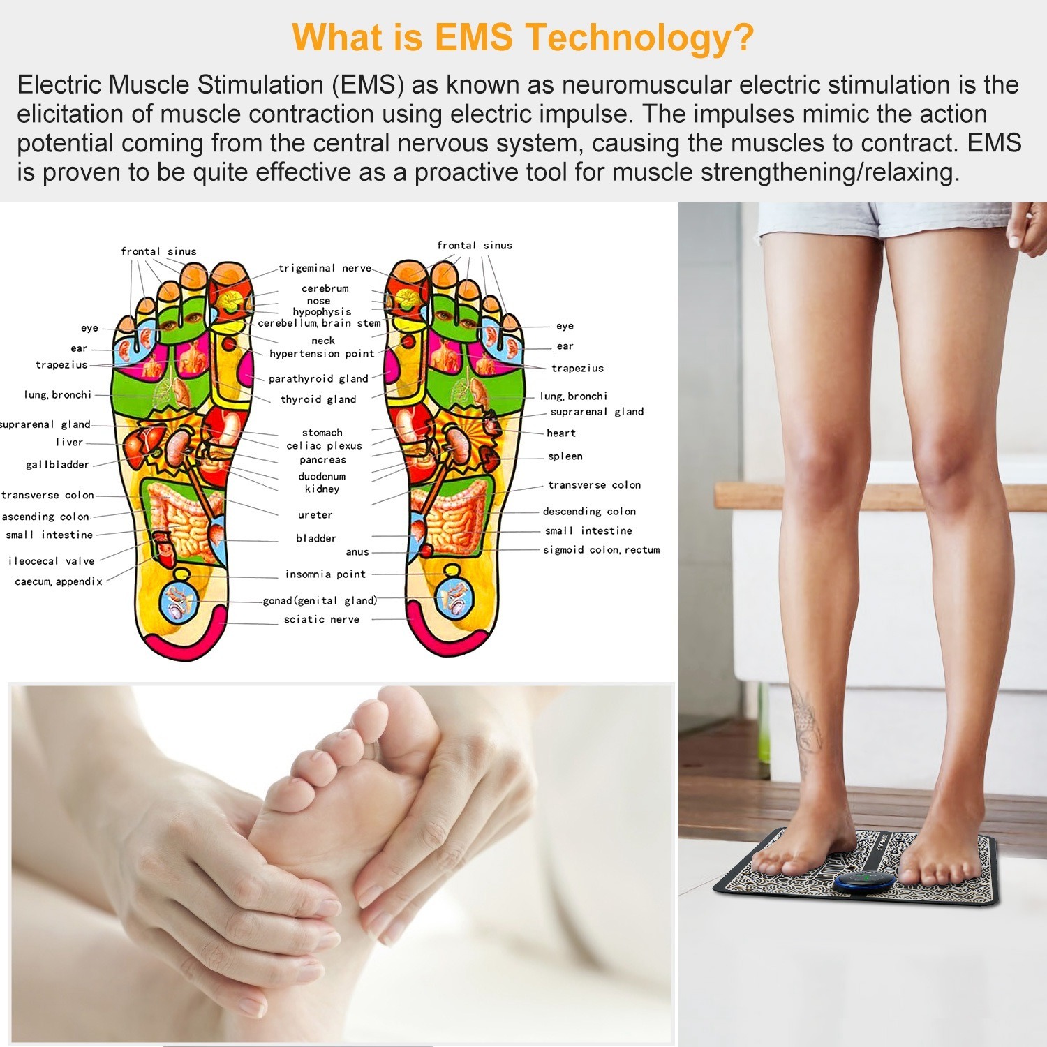 Electric Foot Massage Pad – EMS Foot Stimulator Massager - Image 3