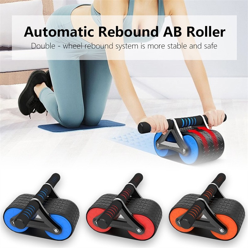 Double Wheel Ab Roller – Automatic Rebound Abdominal Exercise Wheel