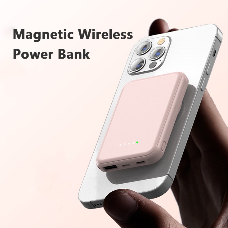 5000mAh Magnetic Wireless Power Bank – Mini Fast Charging Portable Battery