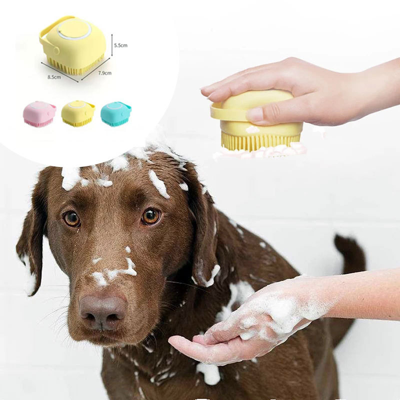 Silicone Pet Bath Massage Glove Brush with Shampoo Dispenser for Dogs & Cats | Grooming, Shedding & Cleaning Comb - Image 8