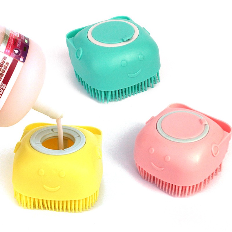 Silicone Pet Bath Massage Glove Brush with Shampoo Dispenser for Dogs & Cats | Grooming, Shedding & Cleaning Comb - Image 3
