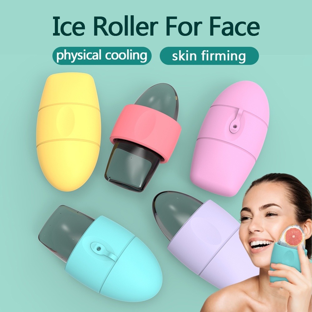 Silicone Ice Face Roller – Cooling Facial Massager for Eyes, Neck & Skincare